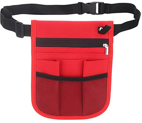 APLVFFZH Krankenschwester Tasche, Gürteltasche, Pflege Gürteltasche, Medicals Organizer für Manager, Rot