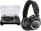 Audio-Technica LP120xBTUSB Direct-Drive Turntable (Bluetooth & USB) Black & M50xBT2 Wireless Headphone Black