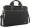DOMISO Custodia PC Portatile Borsa Tracolla 17,3 Pollici,Impermeabile Borsa Messenger per Porta Laptop Computer Abbinato con Cerniera Oro Compatibile con 17,3 HP ASUS Dell Microsoft，Nero