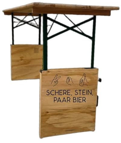 Generisch DeltaT Biertisch-Erhöhung 112 cm | Universal für ALLE Bierzeltgarnituren | Extrem Stabiler Stehtisch-Aufsatz aus Premium-Holz + 3D-Druckteile | Wetterfest & edler Look