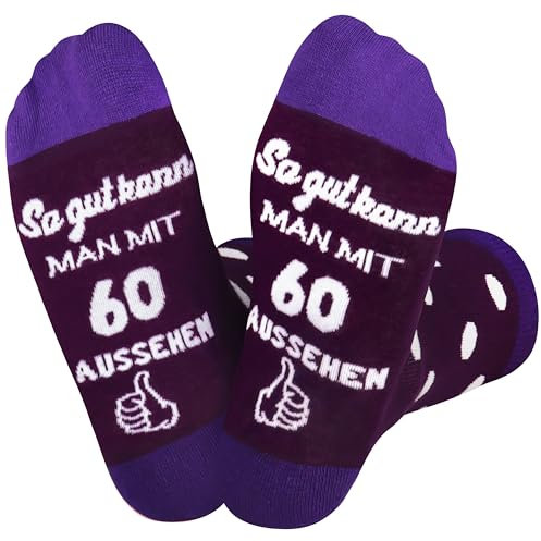 Jeasona 60 Geburtstag Frau Geschenk Socken Coole Geschenk zum 60 Geburtstag Frau Lustige Geschenkideen 60 Geburtstag Witzig