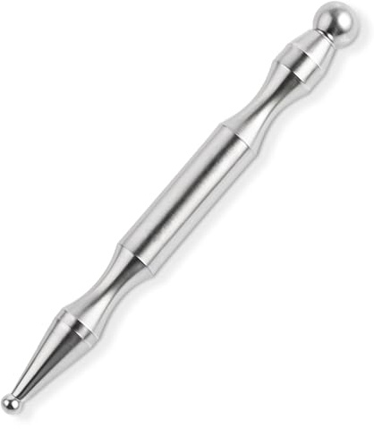 COMNICO Akupunkturstift Manueller Edelstahl Akupressurstift Multifunktional Meridianstift Stab für Massage, Akupressur und Akupunktur Länge 12 cm
