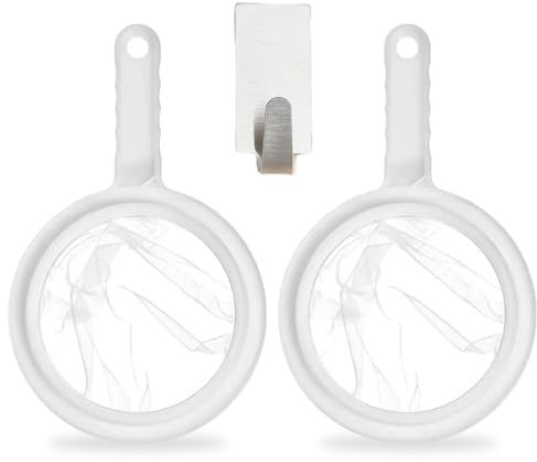 CPJJ 2 Colador kefir, malla 200/400,colador plastico,colador de malla de cocina para jugo, leche, café (1 gancho)
