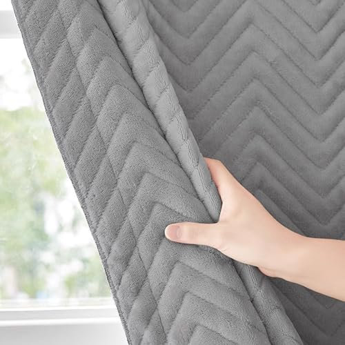 Aocet Winddicht Kälteschutzvorhang Wärmeisolierung Fenster Thermovorhang Kälteschutz Fenster für Winter, Selbstklebend, Window Insulation Kit, Zugluftstopper Windstopper Fenster(Gray,1x1.6m)