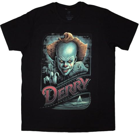 Rock Off officially licensed products IT Pennywise Derry T Shirt M Black