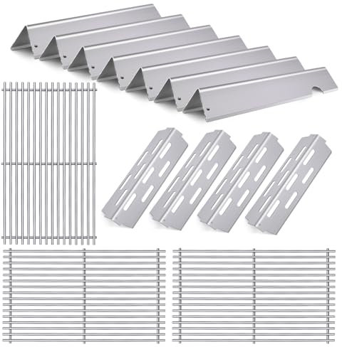 OTAMECE 66089 Grillroste 66796 Flavorizer Bars Wärmeabweiser für Weber Genesis 2 Grillteile E-410, S-410, Ersatzteile für Genesis II LX E-440, S-440, Edelstahl-Heizplattenabweiser
