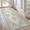 GENIMO Boho Teppich Schlafzimmer 60x120cm Läufer Rutschfester Teppich Küche Kurzflor Flur Läufer Waschbar Teppiche für Bad Eingang, Grün