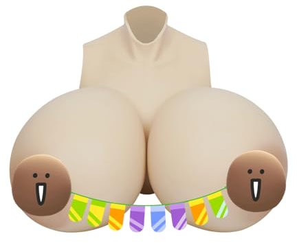 Maletofe Z Cup Breastplate Huge Breast Breastplate Drag Queen Silicone Breastplate Plus Size Suitable Transgender Individuals, Brown, Liquid silicone filling-H