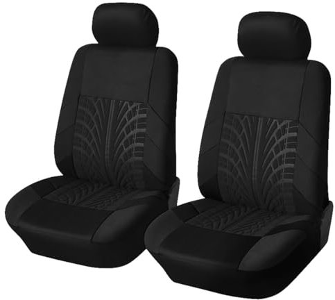 OKNGHPLIU Auto Sitzbezüge Sets für Opel Meriva B 2010-2017, Stoff Autositzbezüge Allwetter Verschleißfest Atmungsaktiv Schonbezüge,A/2 Seats-A/Black