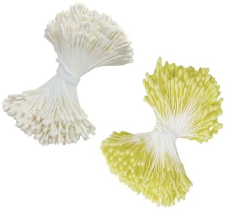 800 Stück Pfeifenreiniger Blumen Staubblatt mit Zwei Perlen Köpfen 3mm, DIY Handgemachter Blumen Basteln Pfeifenputzer Tulpe Blumenstrauß Pfeifenreiniger Zubehör für DIY Handwerksprojekt