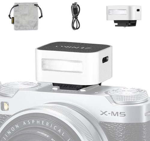 ZF04 Mini flash manuel 6500 K ± 200 K pour appareil photo Canon, Sony, Fuji, Nikon, Panasonic, Olympus