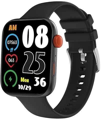Atlanta Smartwatch Fitnesstracker Uhr mit Schrittzähler Blutdruck Puls Blutsauerstoff Schlafanalyse Sportarten - 9737/7 (Schwarz)