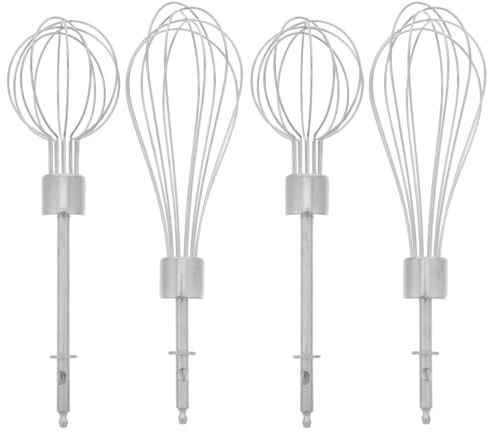 TOPBATHY 4 Batidores De Repuesto Para Batidora De Mano De Acero Inoxidable Accesorios Para Batidoras De Mano Repuesto Para Batidora Ideal Para Hornear Cocinar Y Preparar Huevos