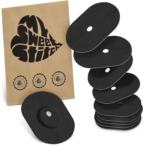 MySweetStitch 10 Fixierpflaster für FreeStyle Libre 3/3 Plus oval Black