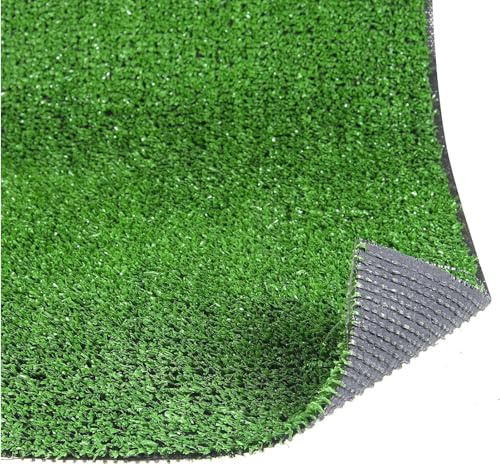 LoviStore Erba Sintetica Prato Erbetta Effetto Reale Spessore 15mm Rotolo Tappeto Drenante Manto Verde Tagliabile Artificiale Resistente per Esterno Balconi Giardino (2x5 mt)