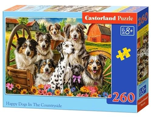 Puzzle 260 Happy Dogs In The Countryside CASTOR