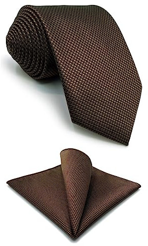 Shlax&Wing Herren Krawatte Einfarbig Color Dark Braun Chocolate Mehrfarbig Seide Classic