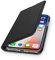 WIIUKA Echt Ledertasche - TRAVEL - für Apple iPhone X und XS mit Kartenfach, kabelloses Laden Qi, extra Dünn, Tasche Schwarz, Leder Hülle kompatibel mit iPhone X/XS