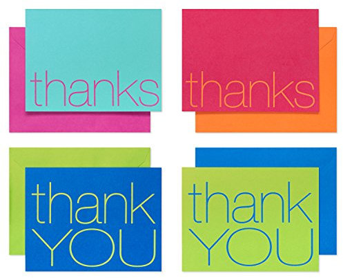 American Greetings Mehrfarbige Dankeskarten und bunte Umschläge, 50 Stück