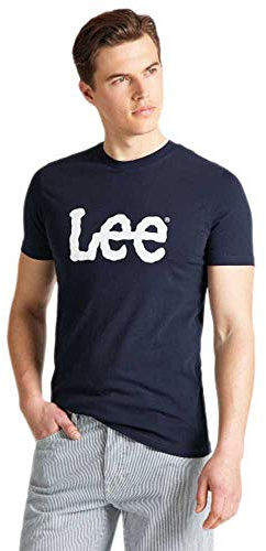 Lee Men's Wobbly Logo Tee Jeans, Blue (Navy Drop Ee), S