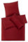 Blumtal Mako Satin Bettwäsche 135 x 200 & 80x80 cm Kissenbezug Rot - Oeko Tex Zertifizierte Satin Bettwäsche aus 100% Baumwolle - Edle Glanzoptik Bettwäsche 135x200 Satin mit Reißverschluss