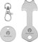 CLé en Forme de Jeton pour Caddie en Acier Inoxydable - Panier d'Achat Amovible Porte-Clés pour Chariot - Clé à Puce pour Panier d'Achat (1 Set)