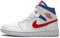 Jordan Nike Mid - Scarpe da basket da donna, Bianco/Rosso Università, 12