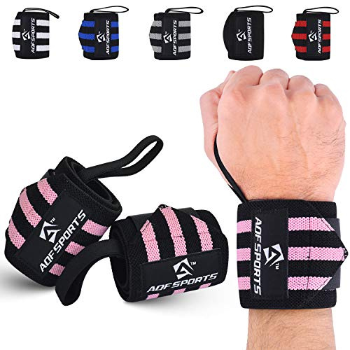 AQF Handgelenk Bandagen 18, IPL & USPA für Kraftsport (Paar) | 45 cm Länge für zusätzliche Stabilität bei schweren Übungen und Wettkämpfen
