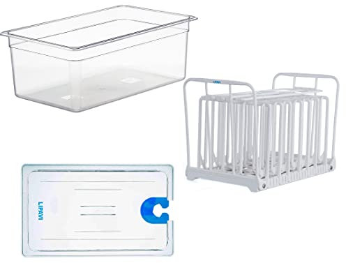 LIPAVI Sous Vide SYSTEM - Deckel, Behälter und Gestell - Polycarbonat Gestell - Multi-Fit deckel - 24L Wasserbad - Passt auf die meisten Modelle ⌀70mm