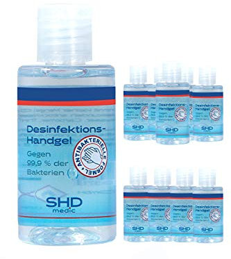 SHD Desinfektionsmittel für Hände to Go Desinfektionsgel 60ml - Hand Desinfektion Home & to Go - tötet 99,9% behüllte Viren und Bakterien - BAuA registriert N-98148 Transparent, Gel 10x je 60ml