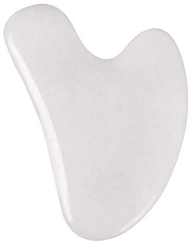 LadyCent Natural Rose Quartz Gua Sha Jade Face Massage Board Crystal Stone Guasha Massager Viso Raschiatura degli Occhi Rimozione delle Rughe con Borsa