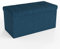 INTIRILIFE Faltbare Sitzbank 76x38x38 cm in Ozean BLAU - Sitzwürfel mit Deckel und Stauraum aus Stoff mit Mulden - Sitzcube Fußablage klappbare Aufbewahrungsbox Truhe Sitzhocker