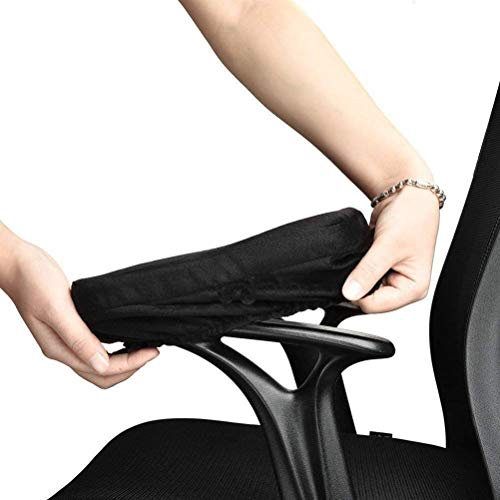 MOTT Adjurstable Chair Armrest Pads,Memory Foam Replacement Arm Rest Pad,Office Chair Arm Cover,Gaming Chair Elbow Pillow,Non-slip with Elastic Band