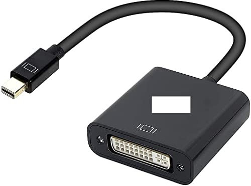 QIANRENON Cavo Mini DisplayPort a DVI Mini DP maschio a DVI (24+5) femmina adattatore singolo per TB, Mainstream OS, monitor, proiettore e altro colore nero