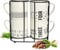 Sendez 4 Kaffeebecher 300ml aus Porzellan mit Metallständer Kaffeetassen Becher Tasse Mug