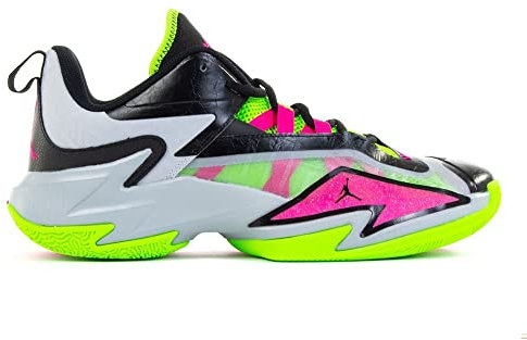 Nike Jordan One Take 3, Herren-Sneaker, Mehrfarbig (Wolf Grey Pink Prime Electric Green Black), 44 EU
