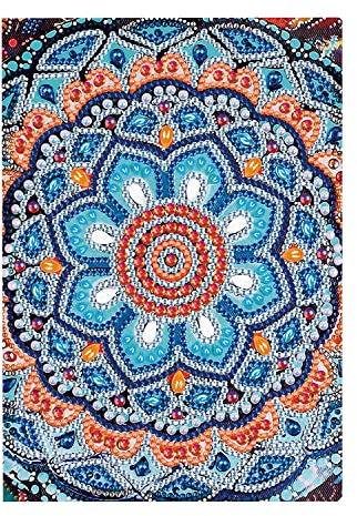 DCIDBEI Diamond Painting Notizbuch A5 Blanko Notizbücher Diamant Malerei Mandala Notizbuch Schreiben Hardcover Tagebuch Mädchen Skizzenbuch Diamond Painting Note Book Geschenk Weihnachten