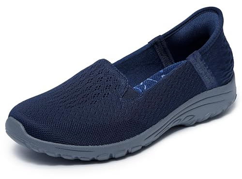 Skechers Women's Reggae Fest 2.0 Guiding LightSneaker | Modern Comfort Casual, Slip-ins, Relaxed Fit, Air-Cooled Memory Foam, Machine Washable, Vegan