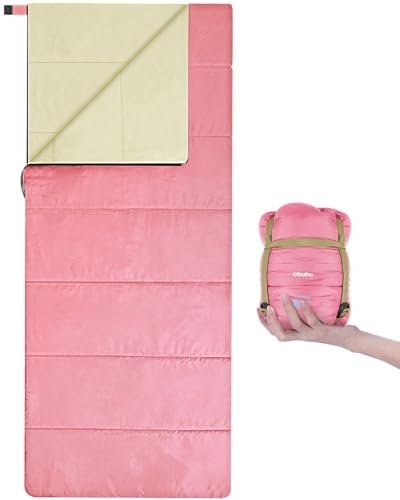 Sacco a Pelo, Ohuhu Estate Sacchi a Pelo(860g) per Adulti Sacchi a Pelo Leggero e Idrorepellente per Uso Interno ed Esterno,Zaino in Spalla e Campeggio ed Escursionismo, 15℃-25℃