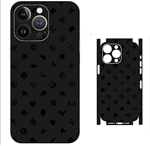 TF Skins Protector de pantalla para iPhone 13 Pro, para la parte trasera y los lados en aspecto elegante, incluye protección de cámara contra arañazos (iconos)