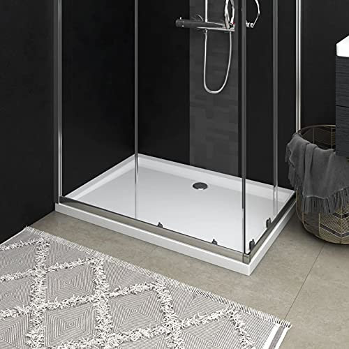 Chusui Piatto Doccia in ABS Rettangolare Bianco 80x110 cm,Piatto Doccia,Piatto Doccia,Doccia Vassoio di Antiscivolo