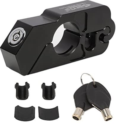 Effitnee Motorcycle Handlebar Lock Universal, Grip Brake Throttle Lock for Sports Bikes Mountain Bike ATVs- Black