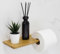 Porte-rouleau de papier toilette en bambou sans perçage avec étagère | Porte-papier toilette en bambou de qualité supérieure sans perçage (autocollant) | Porte-rouleau de papier toilette WC avec