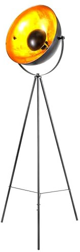 AMARE LED Stehleuchte Metall Höhe 153 cm, Schirm Durchmesser 40 cm (ohne Leuchtmittel 1 x E27, max. 40 W), Schwarz