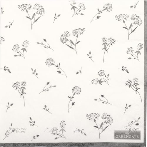 GreenGate Sabine Papierservietten White 33x33cm 20pcs