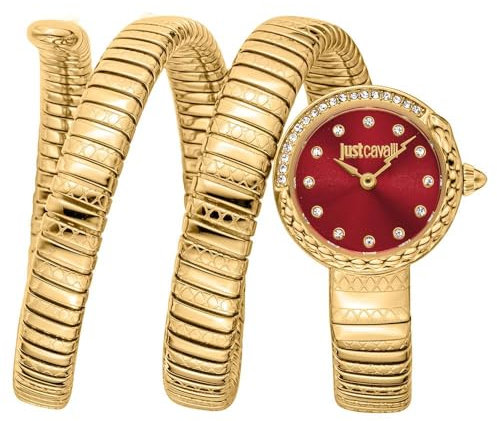 Just Cavalli Damen Analog Quarz Uhr mit Edelstahl Armband JC1L302M0035