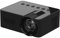 Hislaves Mini proiettore protezione degli occhi Proiettore wireless Mini proiettore per la casa camera da letto Proiettore di film all'aperto portatile per uso interno ed esterno Home Theater Nero