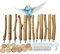 12 Vogel Sitzstangen Käfig Natur frisch Vogelstange Haselnuss 15cm Holz Vogel Spielzeug Sitzstange Set Wellensittich Nymphensittich Kanarienvogel