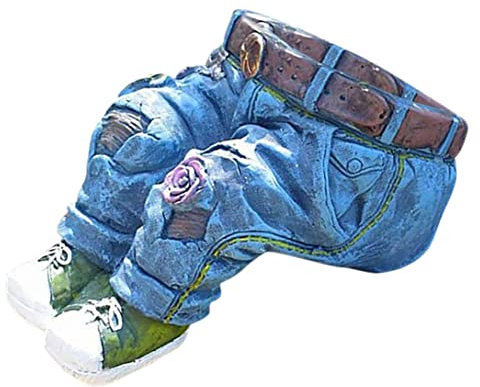 Dorccsi Blumentöpfe für den Garten, Ornamente, Jeans-Form, Pflanzgefäß, Kunstharz, Blumentopf, sitzende Figuren, Pflanzgefäß, Kunstharz, Blumentopf, Jeans-Blumentopf, Blue-Jeans-Blumentopf