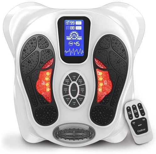 Creliver Medic Plus Durchblutungs-Stimulator Beine Füße, Fußmassagegerät Elektrisch mit 25 Modi, Durchblutungsstimulator - Muskelstimulation, Remote Fußmassagegerät, TENS Gerät Schmerztherapie